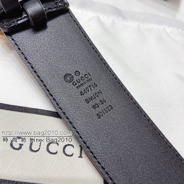Gucci經典皮帶 古奇板紋內襯牛皮腰帶  jjp1591